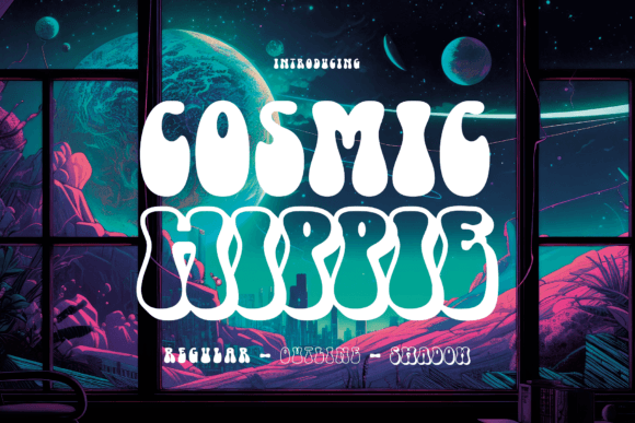 Cosmic Hippie Font: A Display Typeface for Retro Campaigns