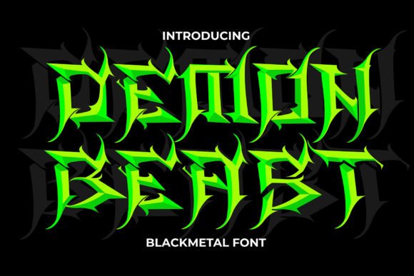 Demon Beast Font: Dark Display Type for Crafts