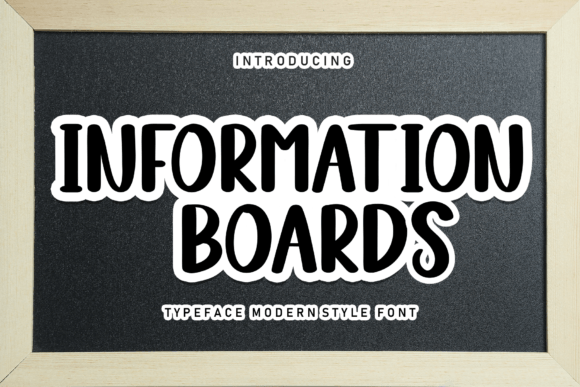 Information Boards Font: Handwritten Display Type for Marketing