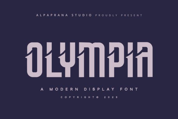 Olympia Font: Modern Display Type for Handmade Labels