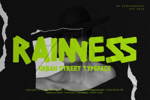 Rainness Font Review: Urban Style for Campaign Visuals