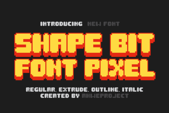 Shape Bit Font: A Pixel Typeface for Brand Identity