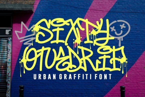 Sixty Onedrip: A Bold Display Font for Urban-Inspired Branding