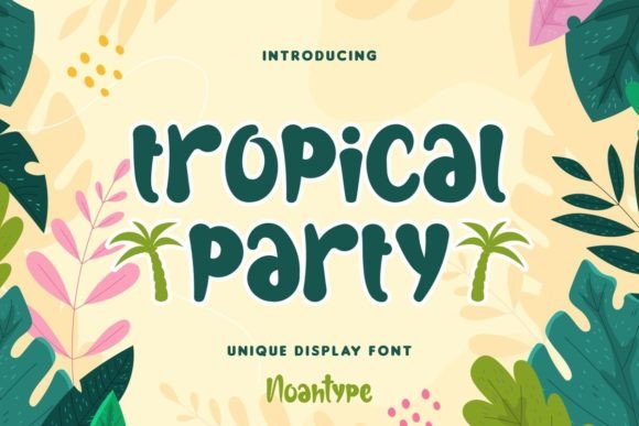 Tropical Party Font for Playful Web Design